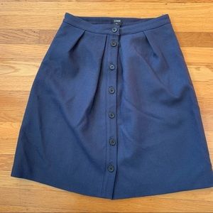 J.Crew Navy Wool Skirt
